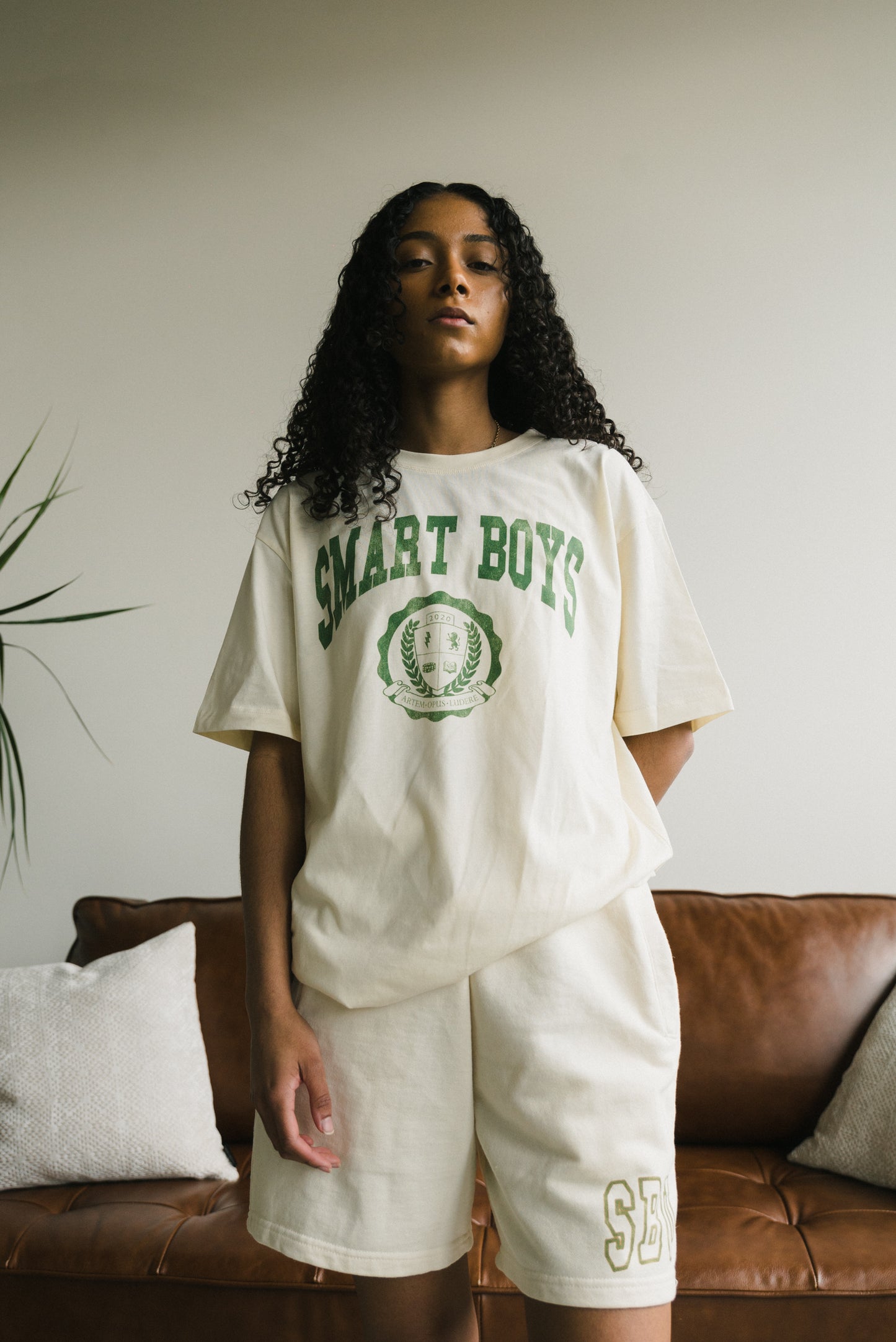 SBU Cream Tee - Grass